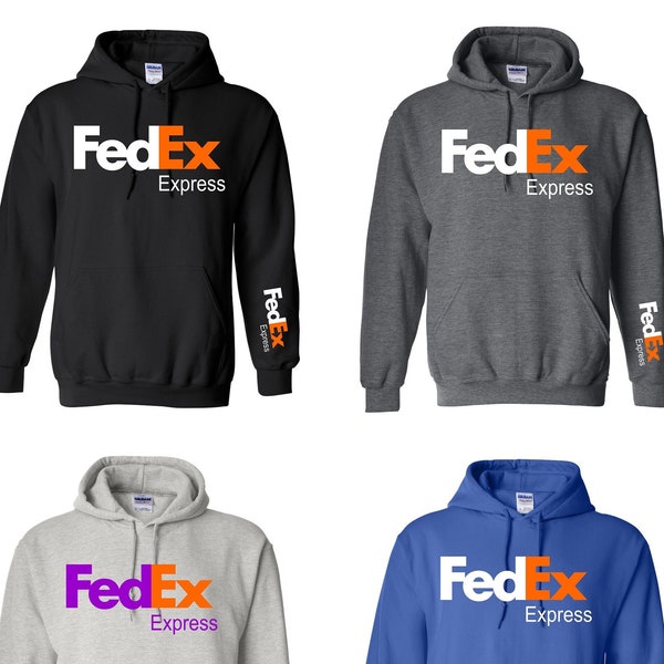 FedEx express , ground, express, freight Pullover delivery Sweatshirts deliver transportation unisex hoody adults  USA made,  quality