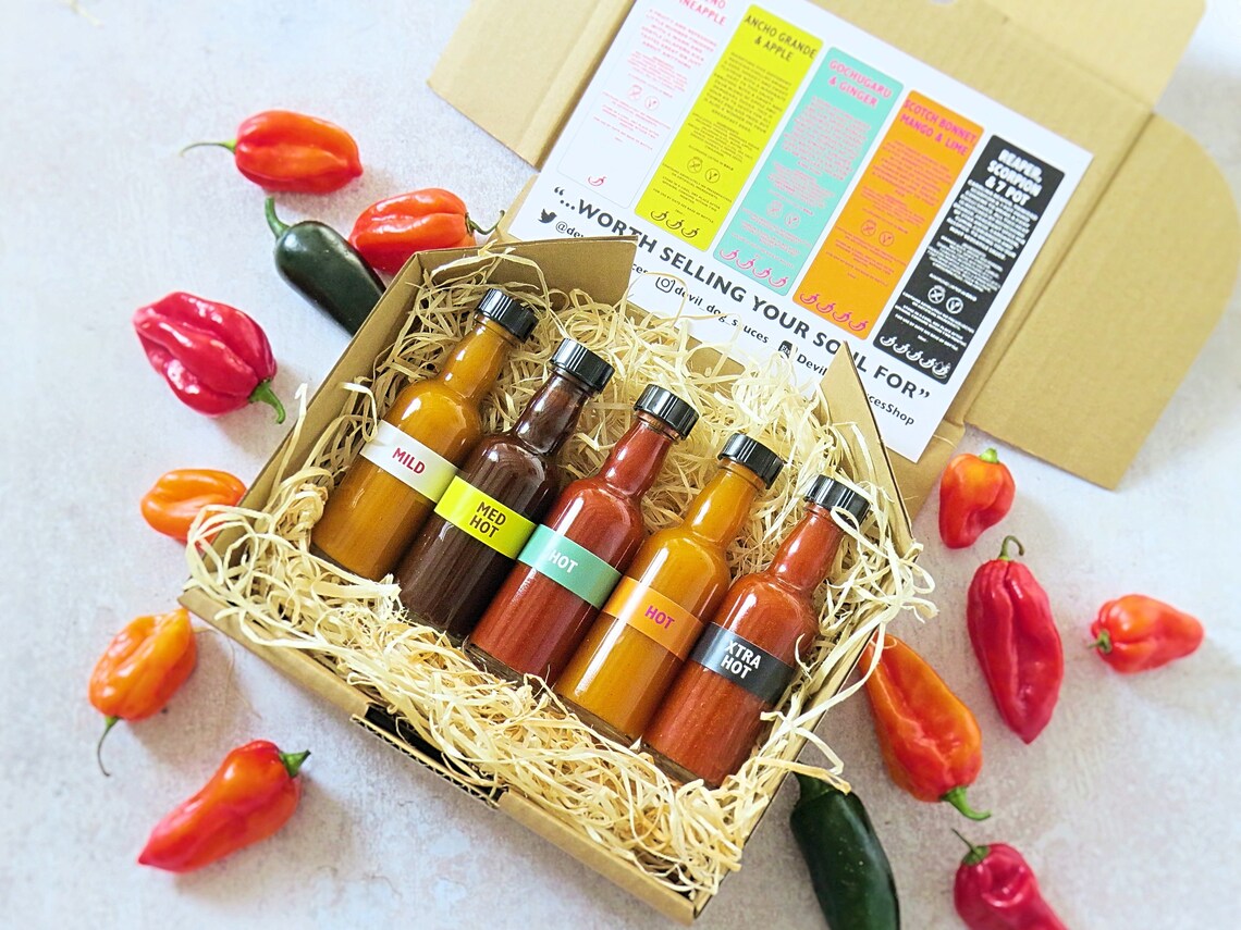 Hot Sauce Gift Pack Xmas Gift Fathers Day Gift Boyfriend Etsy UK