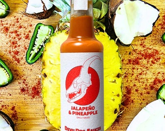Jalapeño & Pineapple Hot Sauce/ Chilli Sauce (Mild Heat) 150 ml bottle