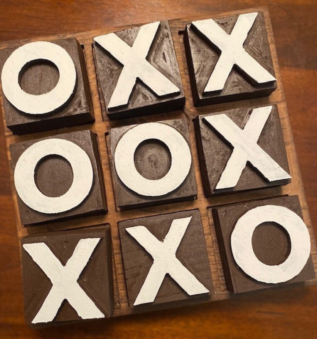 Deluxe Wooden Tic-Tac-Toe Board Game