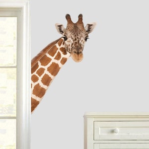 Giraffe Head Facing Right Wall Art Vinyl Stickers