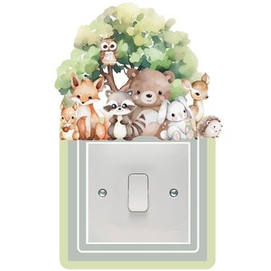 Woodland Animal Light Switch Surround Art Vinyl Stickers