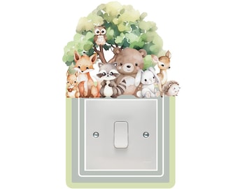 Woodland Animal Light Switch Surround Art Vinyl Stickers