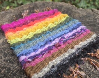 Handwoven Coaster - rainbow