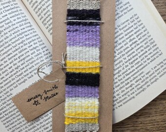 Woven non binary colours bookmark