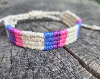 Handwoven Bi Pride Bracelet
