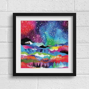 Winter Constellations Art Print 21cm square
