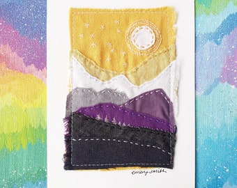 Non binary world #2 - embroidered art
