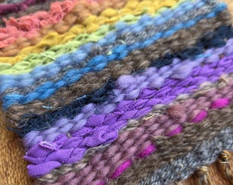Handwoven Coaster - rainbow