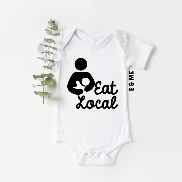 Eat Local, Baby Onesie®, Cute Baby Onesie®, Funny Baby Onesie®, Baby Gift, Baby Baby Onesie®, Baby Girl Onesie®, Support Local