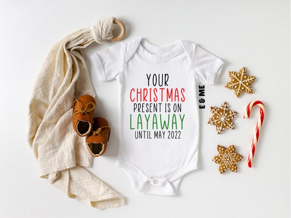 Layaway For Christmas 2022 Your Christmas Gift Is On Layaway Baby Announcement | Etsy Canada
