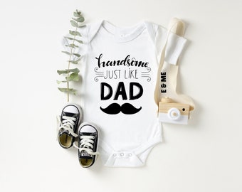Handsome Like Dad Mustache Onesie®, Father's Day Gift