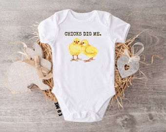Chicks Dig Me Onesie®: Funny Easter Baby Shirt