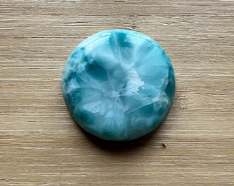 Larimar Cabochon Rond pour la fabrication de bijoux, Pierre précieuse Larimar, Pierre de guérison Cabochon