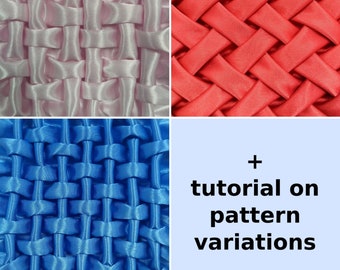 Weaves smocking pattern pack + tutorial, DIY fabric manipulation, calming craft, lattice smocking, sewing, origami fashion, digital pattern