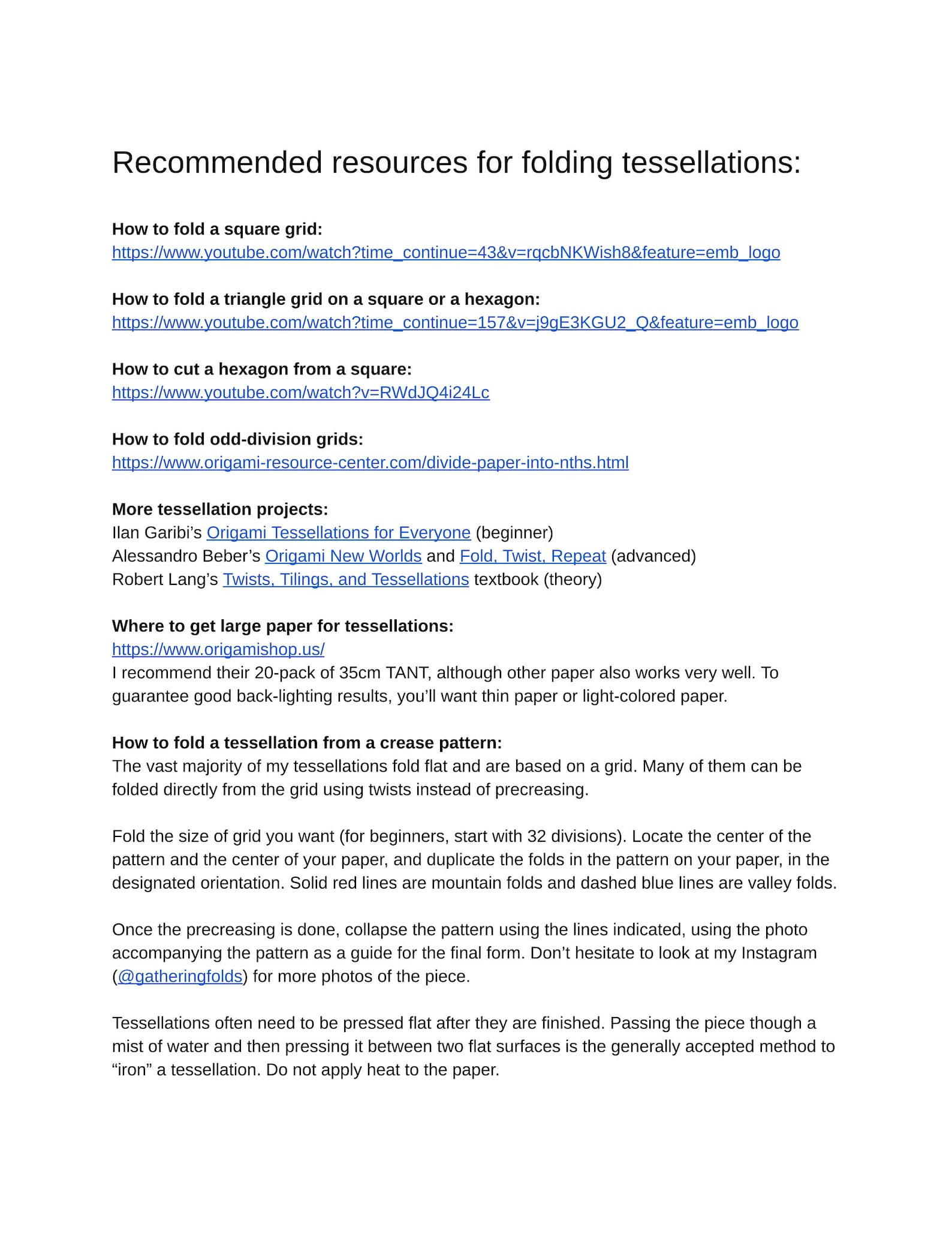 Half-adjacent Tilings Tessellation 4-pack, Origami Crease Patterns ...