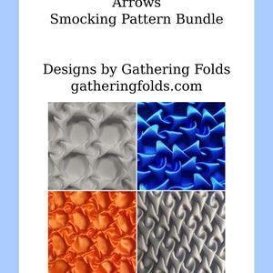 Arrows Smocking Patterns Pack, DIY Fabric Manipulation, Calming Craft ...