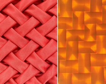 Herringbone Weave, Stoffmanipulation, Basteltechnik, Origami Knittermuster, Gitter Smok, Nähen, Origami Mode, digitales Muster