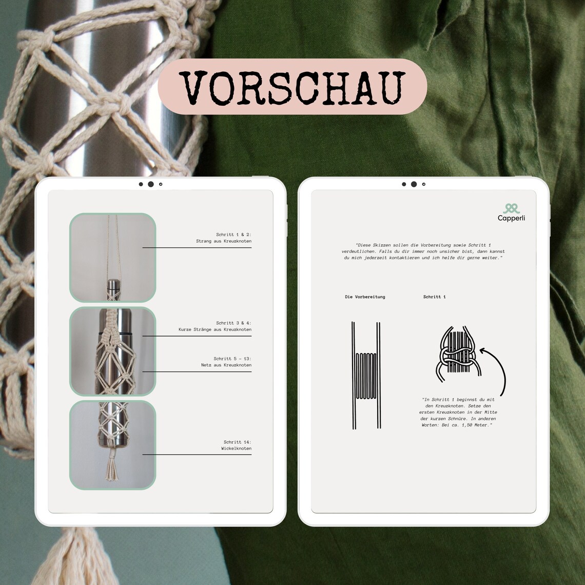 DIY Makramee Anleitung Für Flaschenhalter PDF Download - Etsy