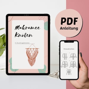 DIY macrame knot instructions, PDF download German