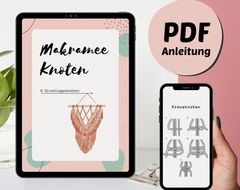 DIY macrame knot instructions, PDF download German