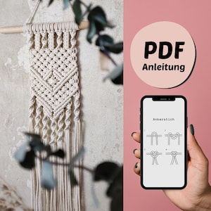 DIY macrame instructions for wall hanging, PDF download German
