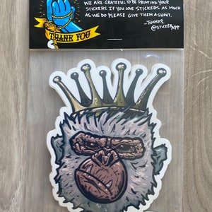 Aufkleber „Affenkönig“