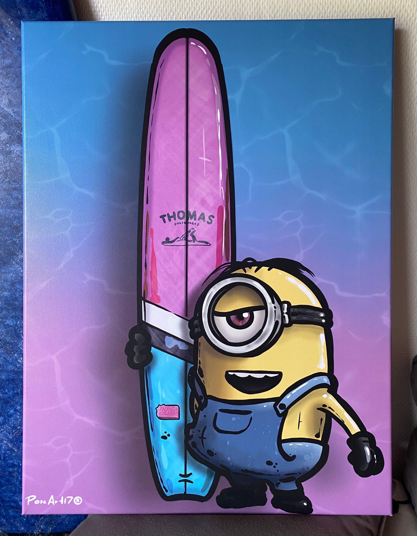 Toile Minion Surfing 45 par 60cm Etsy France