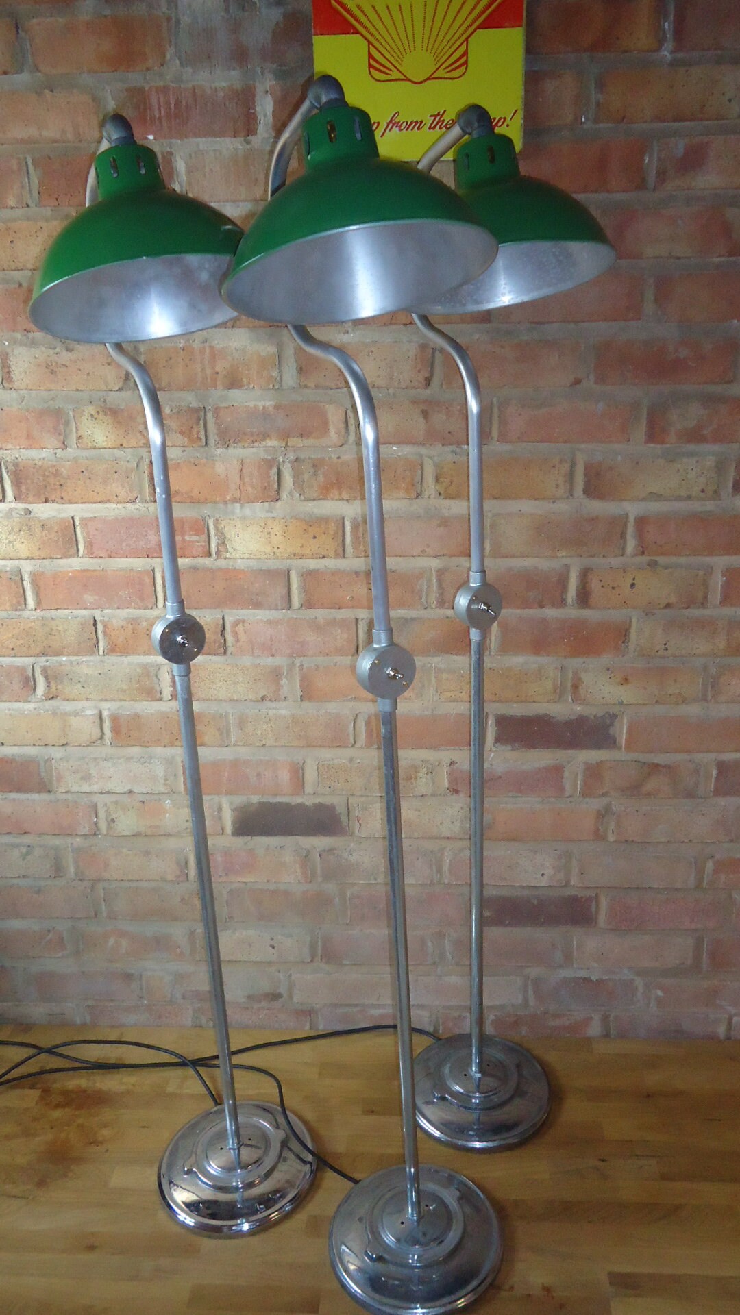 Floor Lamp, Lamp Stand With Vintage, Retro Components, Designer Style Artisan, 20th Century