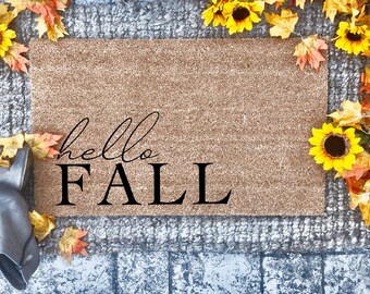 Fall Door mat, Autumn Doormat, Welcome Door Mat,  Thanksgiving, Fall Decor, Home Decor, Halloween Decor, Pumpkin Decor, Hello Pumpkin