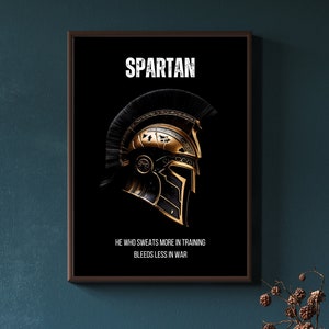 Spartan Motivation Wall Art, Motivational Quote, Gym Print, Gifts for Men, 300 Movie, Leonidas, Workout Inspiration, Office Quotes