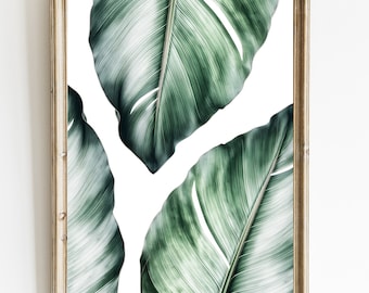 Tropical Banana Leaf Print: Modern Wall Art (Digital Download)