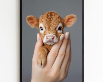 コレクション 1 - 手のひらの中の子牛（子牛 5 頭）（デジタルプリント
