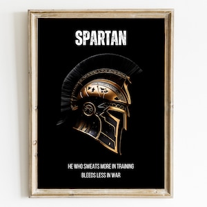 Spartan Motivation Art Print: Gym Workout Inspiration (Digital Download)