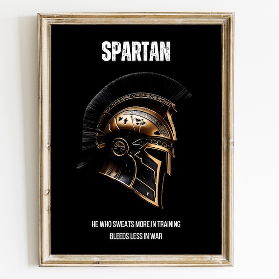 Spartan Motivation Art Print: Gym Workout Inspiration (Digital Download)