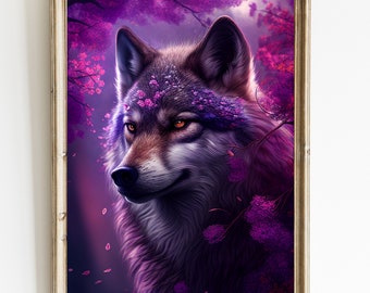 Fantasy Wolf Art Print: Animals Home Decor (Digital Download)