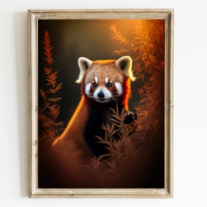 Red Panda Wall Art | Animal Wall Art Print | Red Panda Wall Décor | Panda Gift | Nursery Printable Wall Art | Red Panda Poster Print