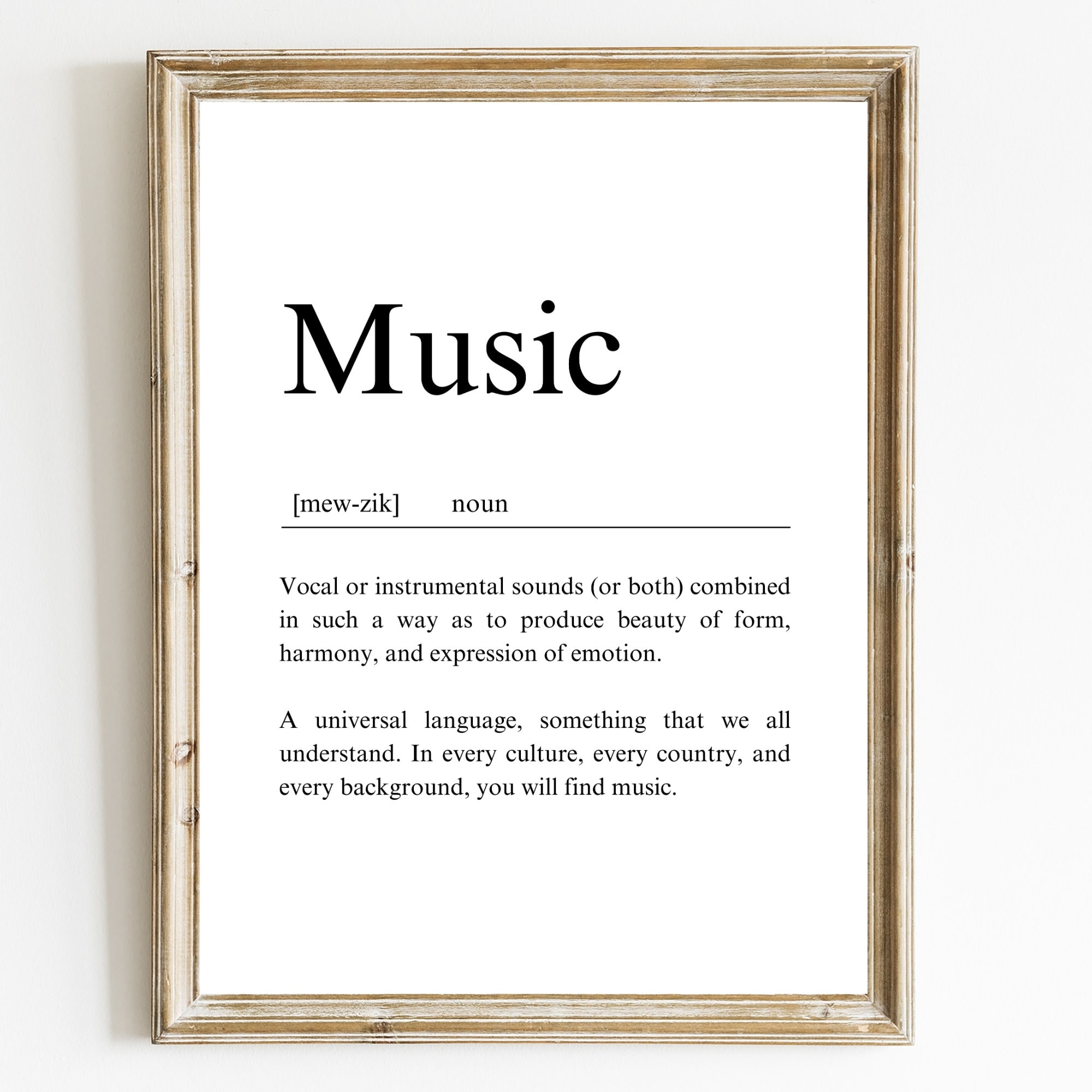 Music Definition Art Print: Music Room Decor (digital Download) - Etsy