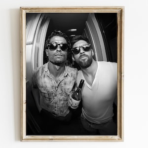 Ronaldo and Messi Print, Cristiano Ronaldo Lionel Messi Poster, funny meme Wall Art, Funny Peephole Print, Football Fan, Celebrity Print