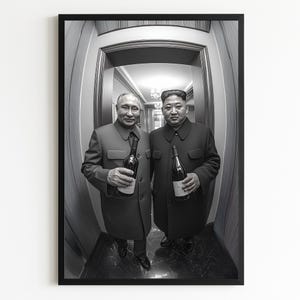 Download immediato – Poster da parete satirico con i leader mondiali – Poster digitale con umorismo politico per casa, bar e ufficio