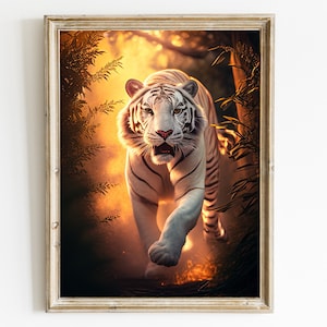 Tiger Printable Wall Art | Animal Wall Art Print | Big Cat Poster Print | Jungle Art Print | Tiger Head Canvas | Tiger Wall Art Print