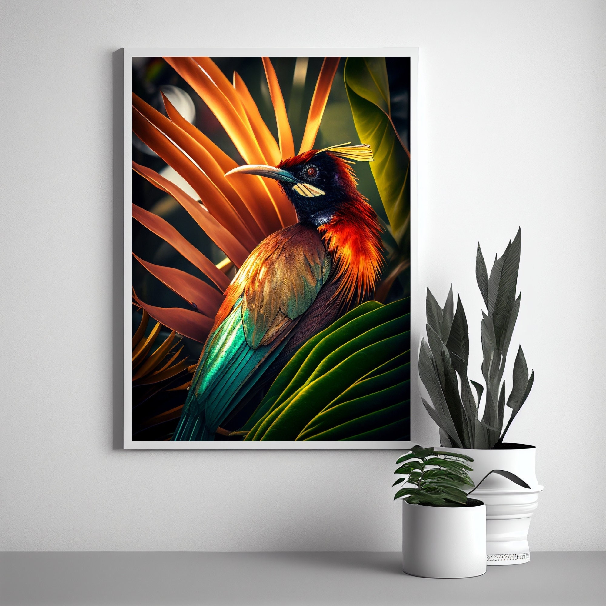 Bird of Paradise Tropical Wall Art Modern Home Decor Print - Etsy