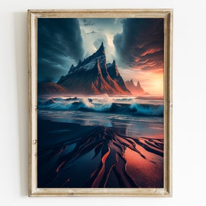 Stunning Modern Landscape Wall Art | Iceland Digital Print | Landscape Printable Art | Nature Photography Poster Art