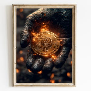 Bitcoin Art Print: Crypto Trading Poster (Digital Download)