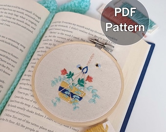 Spring Plant - Embroidery PDF Pattern - Digital Download - Hoop Embroidery