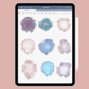 Paper Flowers Digital Stickers | Goodnotes File | Pre-cropped