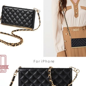 Crossbody Gold Kette Quadratisch Luxus Handyhülle für iPhone 13 11 12 Pro Max 12 Mini Xs Xs X 7 8 SE 2020