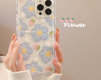 かわいい花柄iPhoneケース iPhone 13 11 12 Pro Max XR Xs Max 7 8