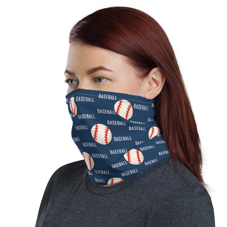 Baseball Neck Gaiter Washable Face Mask Reusable Face Mask Etsy
