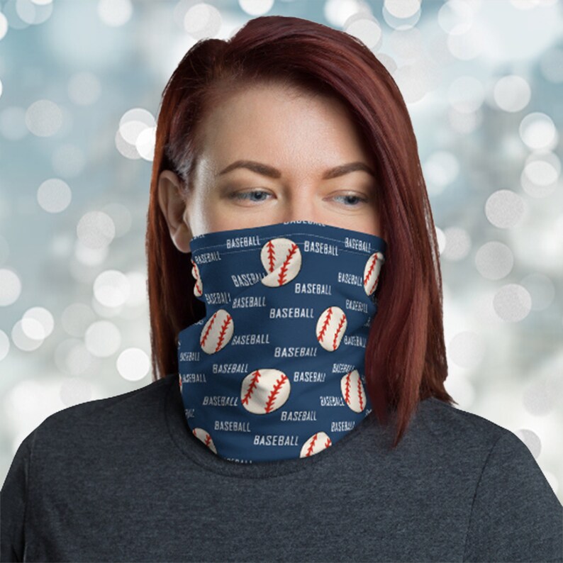 Baseball Neck Gaiter Washable Face Mask Reusable Face Mask Etsy